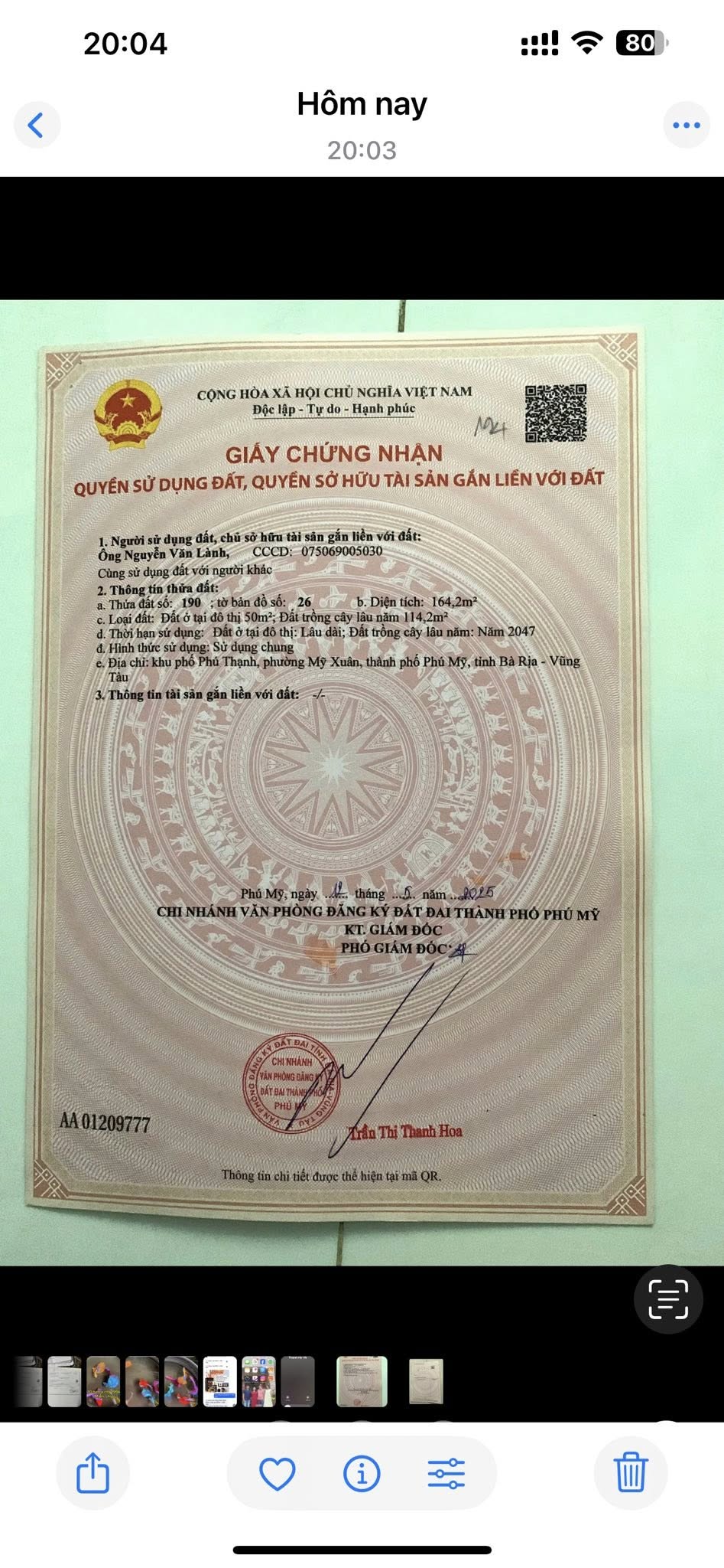 10m ngang mặt tiền đường A Mỹ Xuân Tp Phú Mỹ
